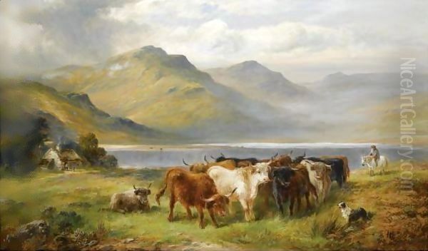 Near Loch Lomond Oil Painting by George Turner