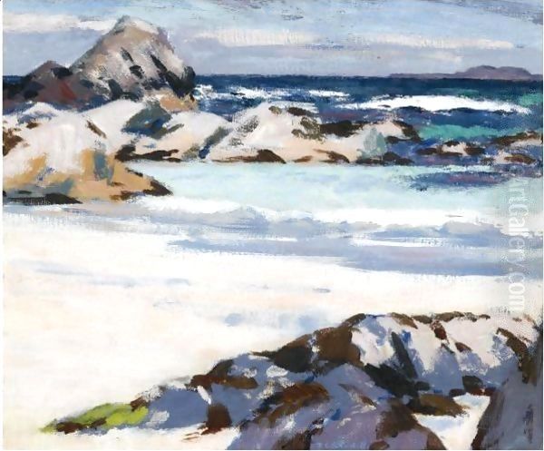 A View From Iona Looking Towards Lunga Oil Painting by Francis Campbell Boileau Cadell