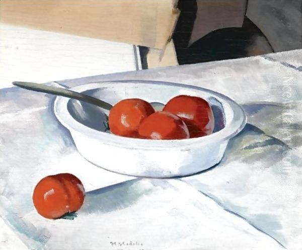 Still Life (Tomatoes) Oil Painting by Francis Campbell Boileau Cadell