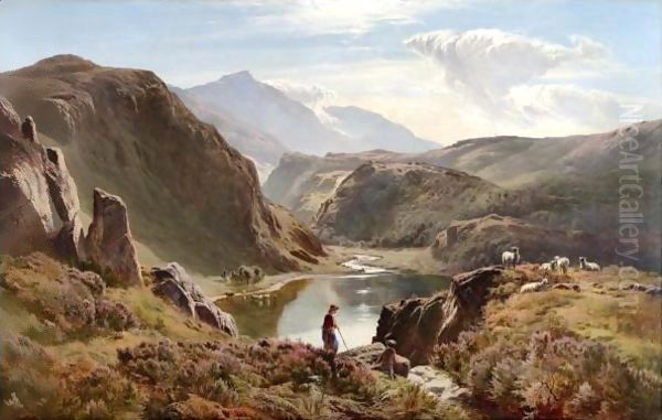 View Of Cader Idris, North Wales Oil Painting by Sidney Richard Percy