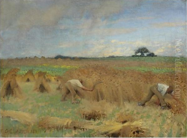 Reapers Oil Painting by Sir George Clausen