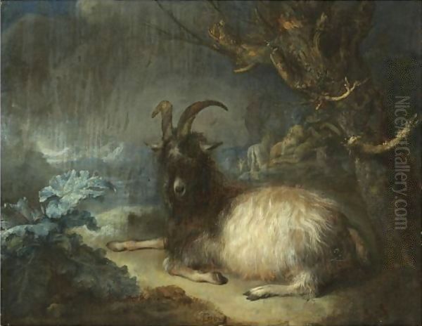 A Landscape With A Goat Oil Painting by Gerrit Dou