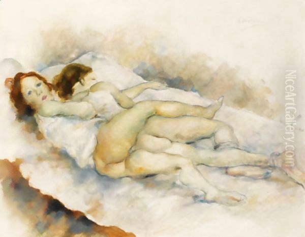 La Sieste Oil Painting by Jules Pascin