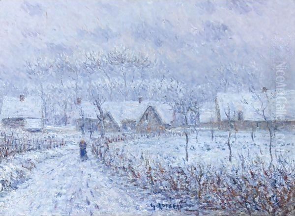 Apres La Rafale De Neige Du 24 Mars 1899, Saint-Cyr-Du-Vaudreuil Oil Painting by Gustave Loiseau