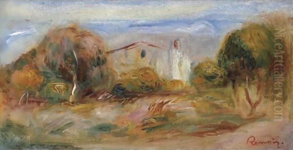 Paysage Avec Maison Oil Painting by Pierre Auguste Renoir