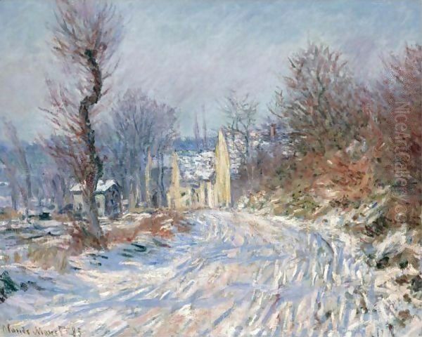 Route De Giverny En Hiver Oil Painting by Claude Oscar Monet