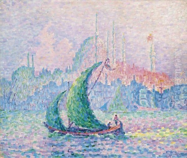 La Corne D'Or. La Suleimanie Oil Painting by Paul Signac