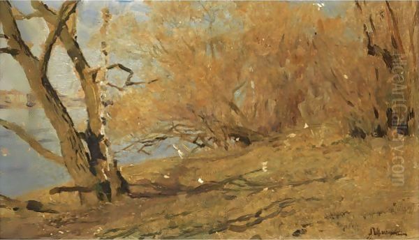 Lakeside Landscape Oil Painting by Isaak Ilyich Levitan