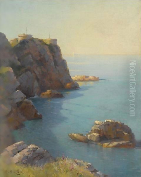 Morning On The Coast Oil Painting by Aleksei Vasilievich Hanzen