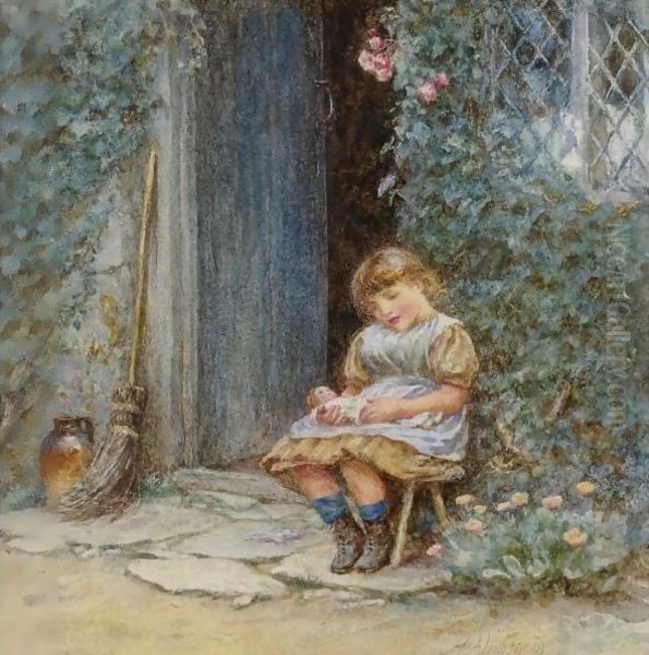 The Young Mother Oil Painting by Helen Mary Elizabeth Allingham