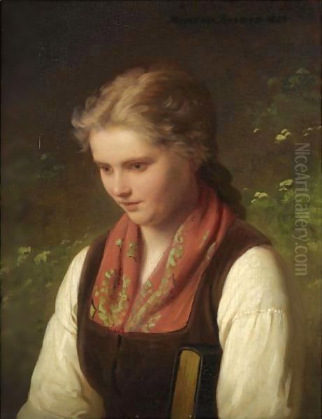 In Traumen Versunken (Daydreams) Oil Painting by Meyer Georg von Bremen