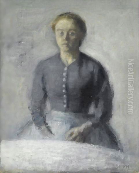 Portrat Af Ida (Portrait Of Ida) Oil Painting by Vilhelm Hammershoi