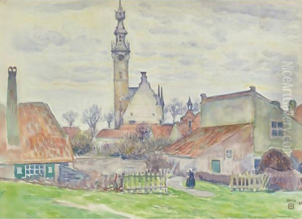 Veere Oil Painting by Theo van Rysselberghe