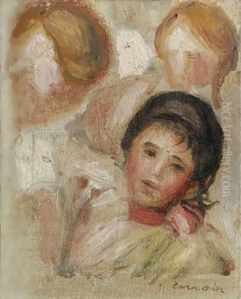 Jeune Fille 2 Oil Painting by Pierre Auguste Renoir