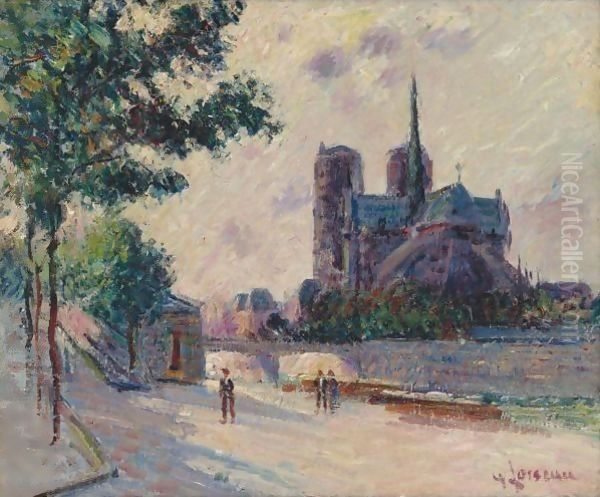 Notre-Dame De Paris Oil Painting by Gustave Loiseau