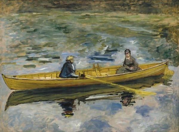 Claude Monet Et Mme Henriot Oil Painting by Pierre Auguste Renoir