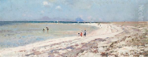 Beach Near Geelong Oil Painting by Walter Withers