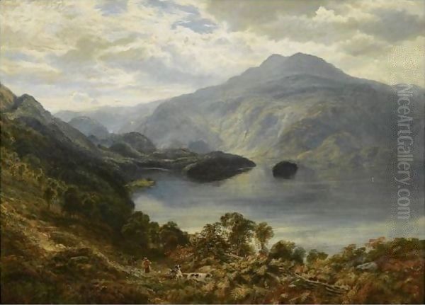 The Highland Shoot Oil Painting by Samuel Bough