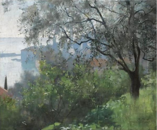 Mentone Oil Painting by Alexander Mann