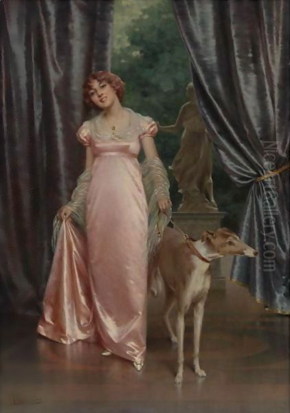 An Elegant Pair Oil Painting by Vittorio Reggianini