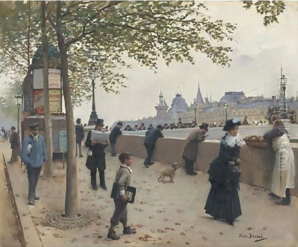 Le Pont Neuf Oil Painting by Jean-Georges Beraud