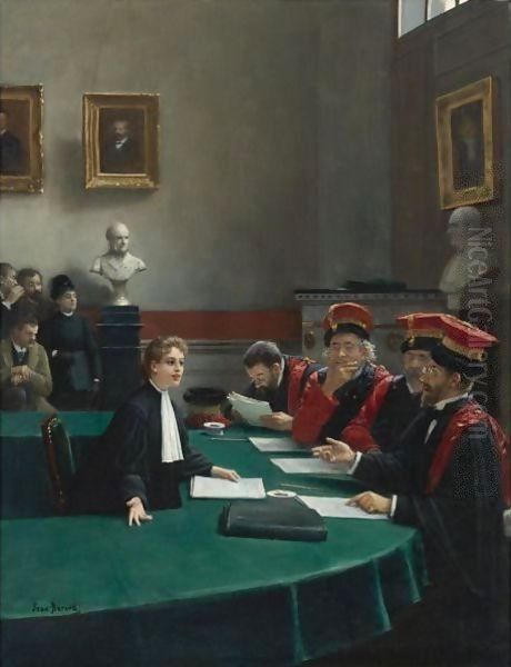 The Doctoral Jury Oil Painting by Jean-Georges Beraud