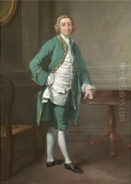 Portrait Of A Gentleman, Possibly Mr Goodyear St. John Oil Painting by Francis Hayman