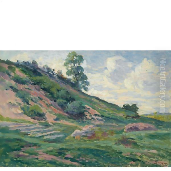 Environs De Moulineuz Pres D'Etampes Oil Painting by Maximilien Luce