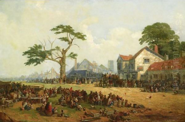 Hinckley Fair Oil Painting by James Holland