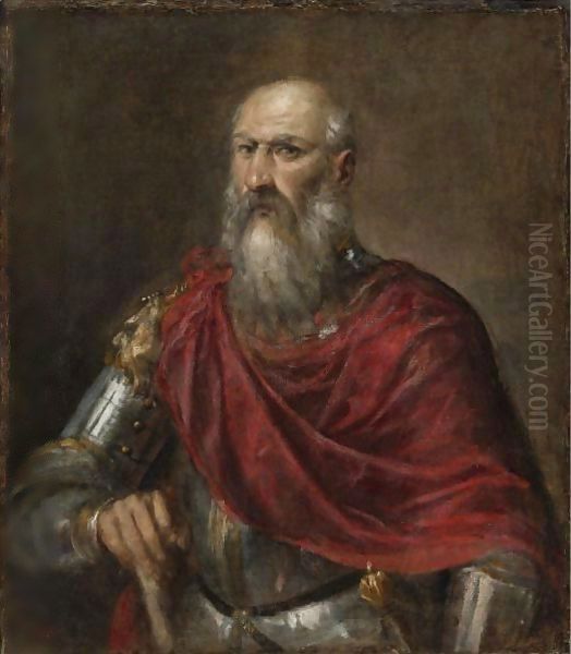 Portrait Of An Admiral, Probably Francesco Duodo (1518-1592) Oil Painting by Tiziano Vecellio (Titian)