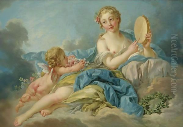 The Muse Erato Oil Painting by Francois Boucher