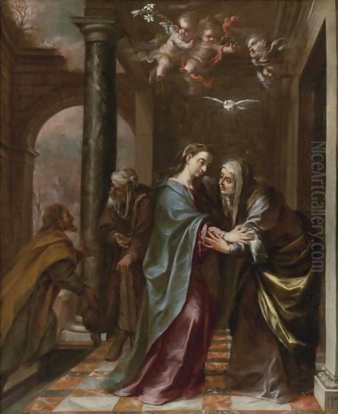 The Visitation Oil Painting by Juan De Valdes Leal