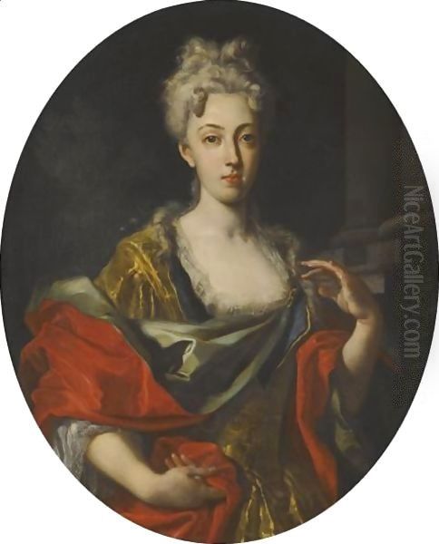 Portrait Of A Noble Woman Oil Painting by Francesco Solimena