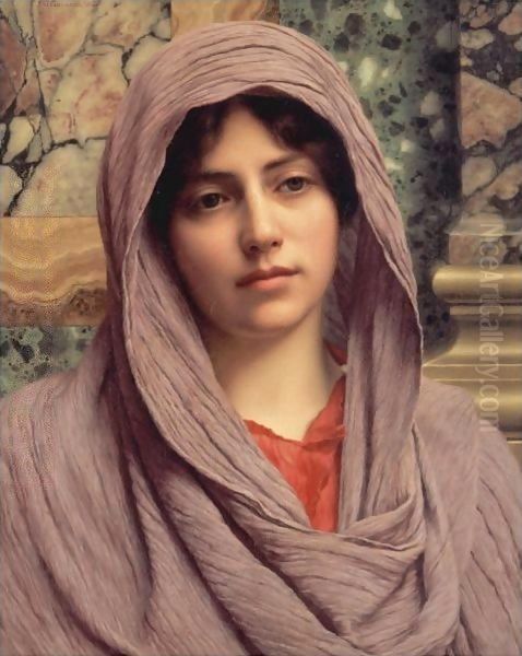 Lycinna Oil Painting by John William Godward