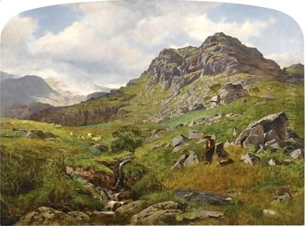 The Mountain's Top Oil Painting by Benjamin Williams Leader