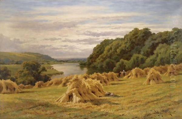 On The Thames, Near Basildon Woods Oil Painting by Henry Hillier Parker