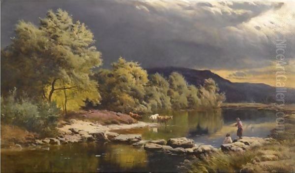 On The Llugwy, North Wales Oil Painting by Sidney Richard Percy