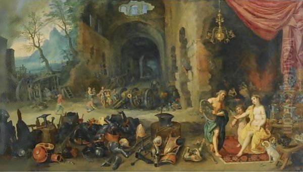 Venus In The Forge Of Vulcan Oil Painting by Jan Brueghel the Younger