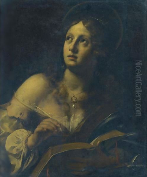 Saint Catherine Of Alexandria Oil Painting by Giovanni Martinelli