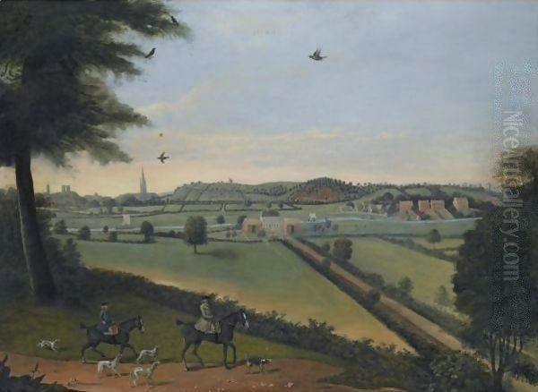 A Prospect Of Trowse Hall, Norwich Oil Painting by Thomas Bardwell