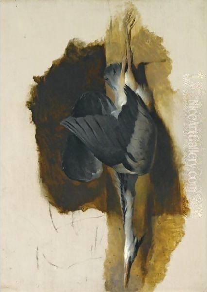 Study Of A Dead Heron Oil Painting by Sir Edwin Henry Landseer