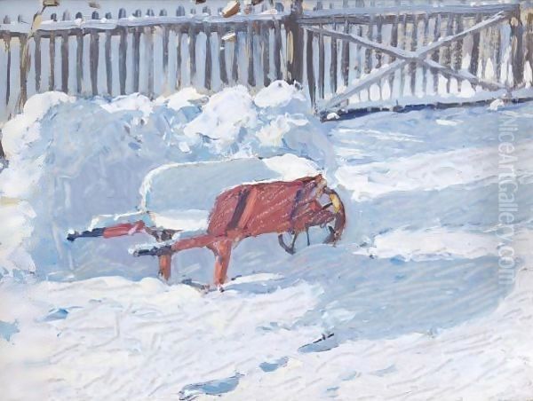 The Snow Fort Oil Painting by James Edward Hervey MacDonald