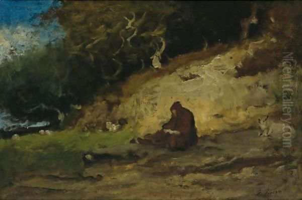 The Hermit Oil Painting by George Inness