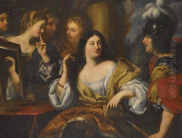 Semiramis Called To Arms Oil Painting by Niccolo Renieri (see Regnier, Nicolas)