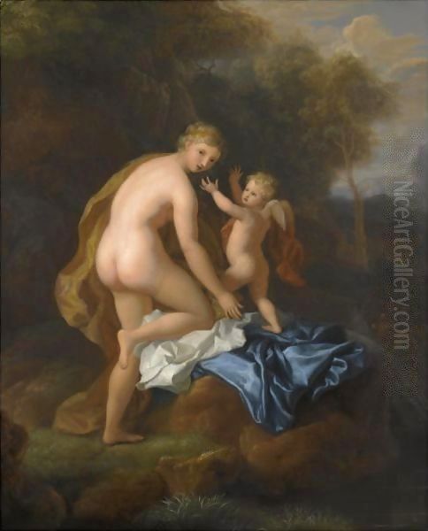 Venus And Cupid Oil Painting by Hendrick Van Limborch