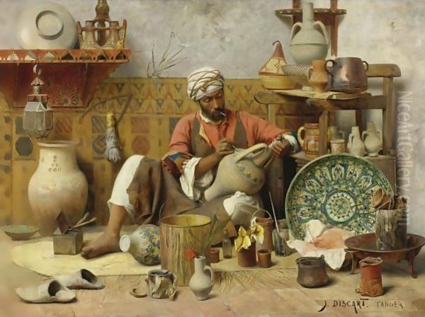 The Pottery Studio, Tangiers Oil Painting by Jean Discart