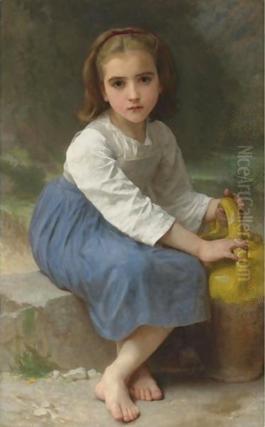 Jeune Fille A La Cruche Oil Painting by William-Adolphe Bouguereau