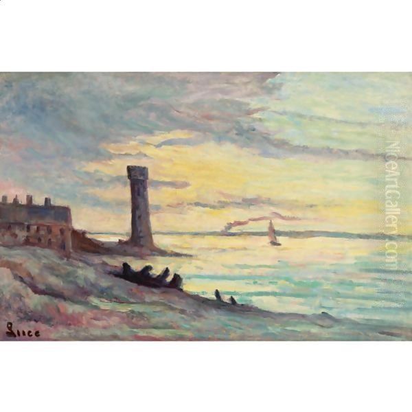 Honfleur Oil Painting by Maximilien Luce