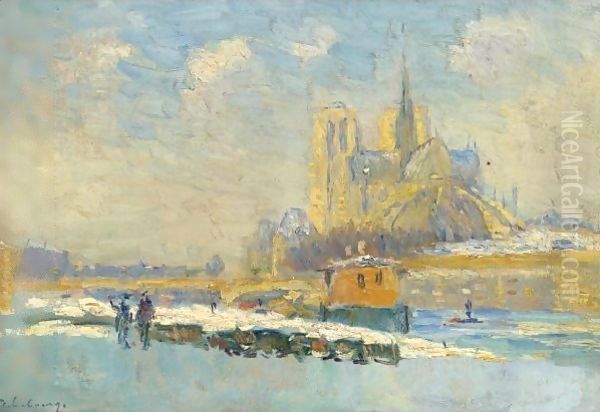 Notre-Dame De Paris Et Le Quai De La Tournelle 2 Oil Painting by Albert Lebourg