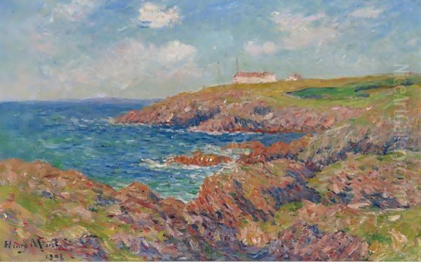 Le Semaphore, Cote De Bretagne 2 Oil Painting by Henri Moret